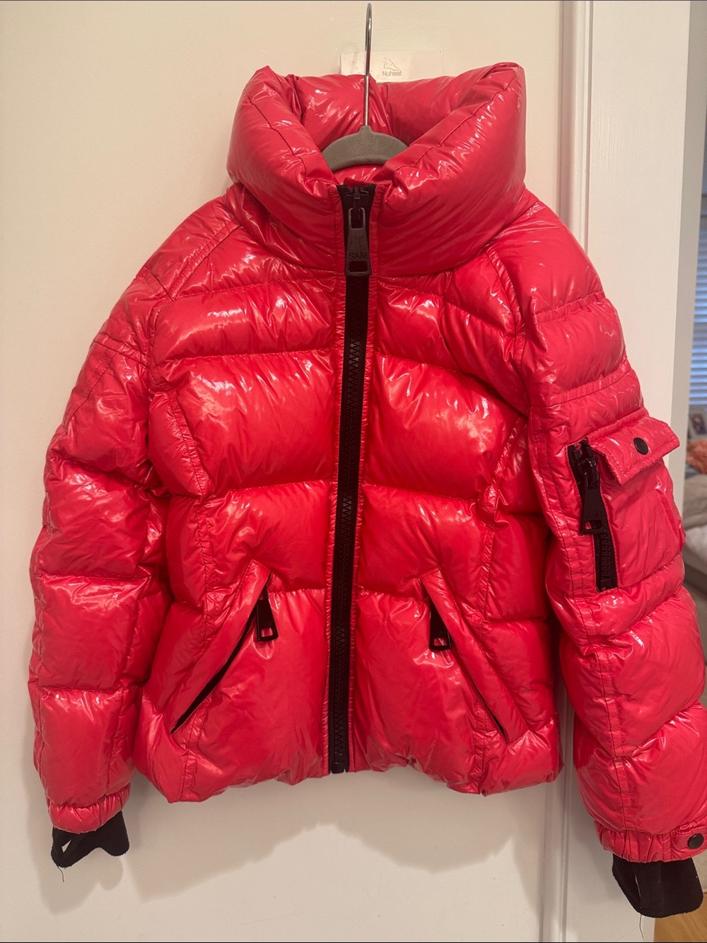 SAM. Shiny Red Quilted Kids Puffer Jacket